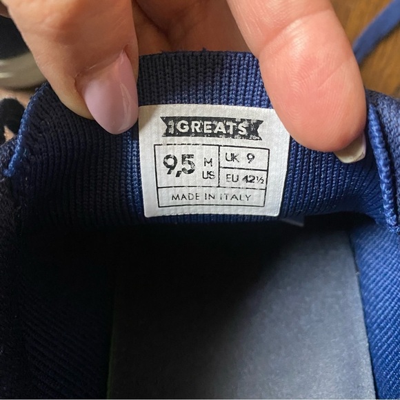 GREATS Men’s Brooklyn Royale Knit Navy Blue SZ 9.5 - Picture 10 of 12